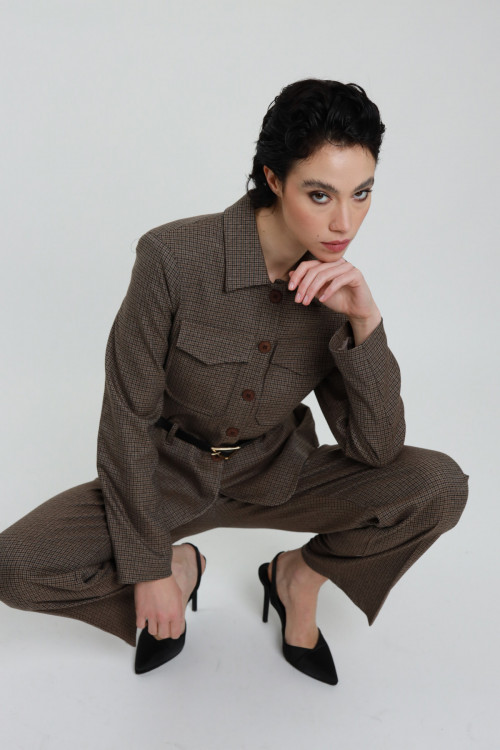 Susy Mix Giacca Check Pied de Poule