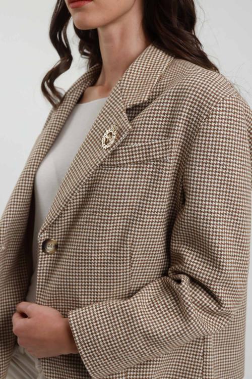 Susy Mix Giacca Over Quadri