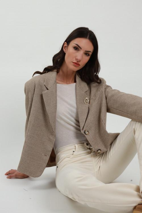 Susy Mix Giacca Over Quadri