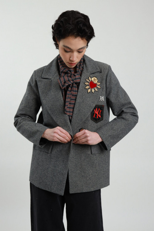 Susy Mix Giacca Spinata Patch