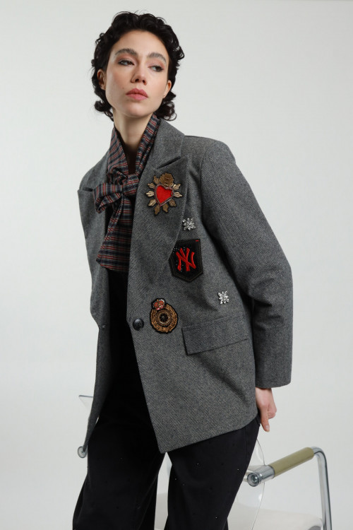 Susy Mix Giacca Spinata Patch