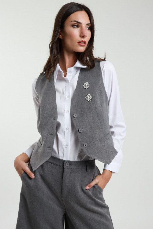 Susy Mix Gilet con Strass