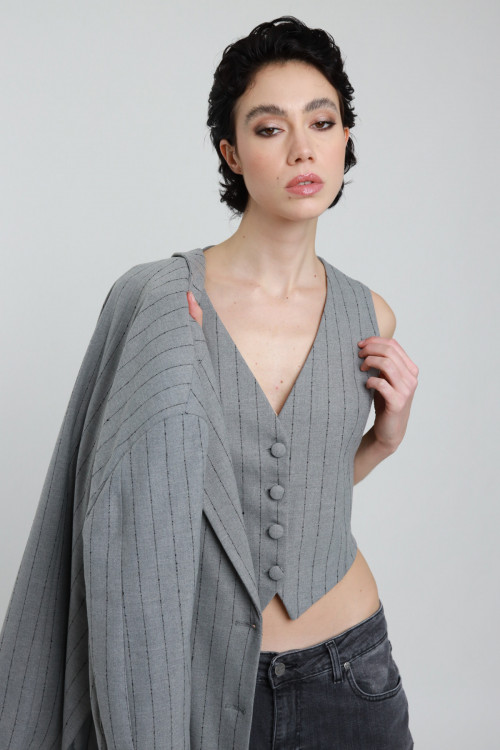 Susy Mix Gilet Gessato