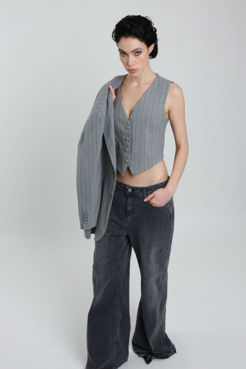 Susy Mix Gilet Gessato