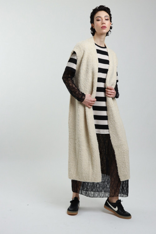 Susy Mix Gilet Lungo Boucle