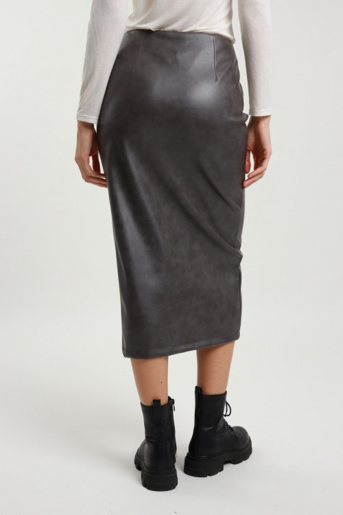 Susy Mix Gonna Midi Ecopelle