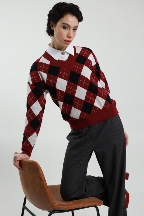 Susy Mix Maglia a Rombi