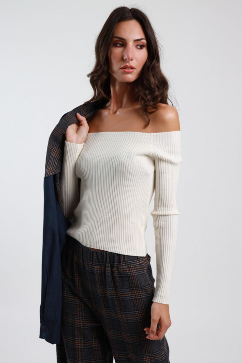 Susy Mix Maglia con Spalle Scoperte