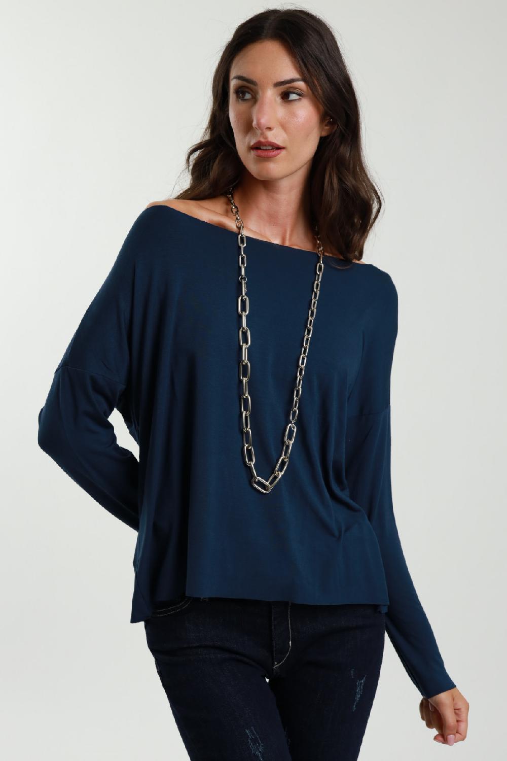 Susy Mix Maglia Over Scollo Ampio