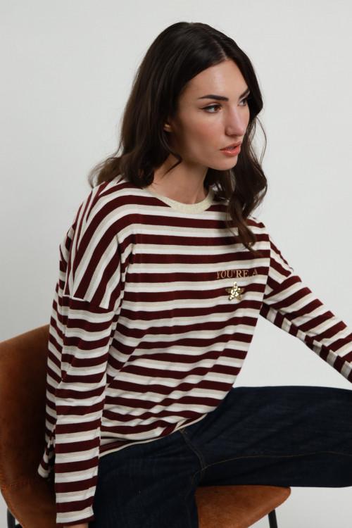 Susy Mix Maglia Righe "You Are a Star"