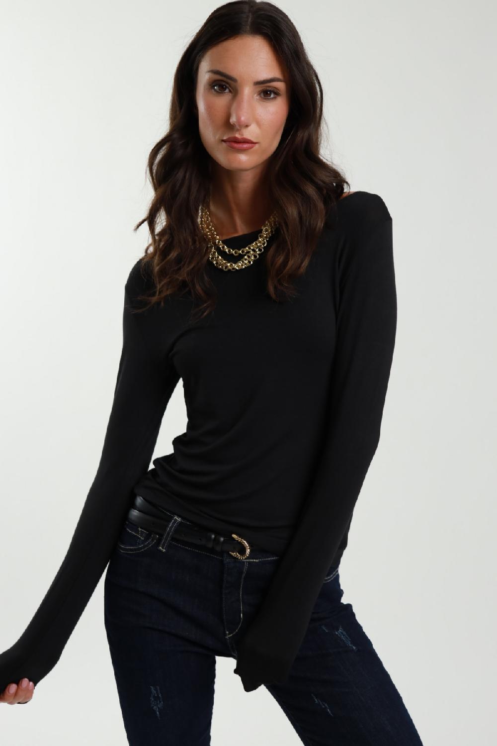 Susy Mix Maglia Scollo Barchetta Slim Fit