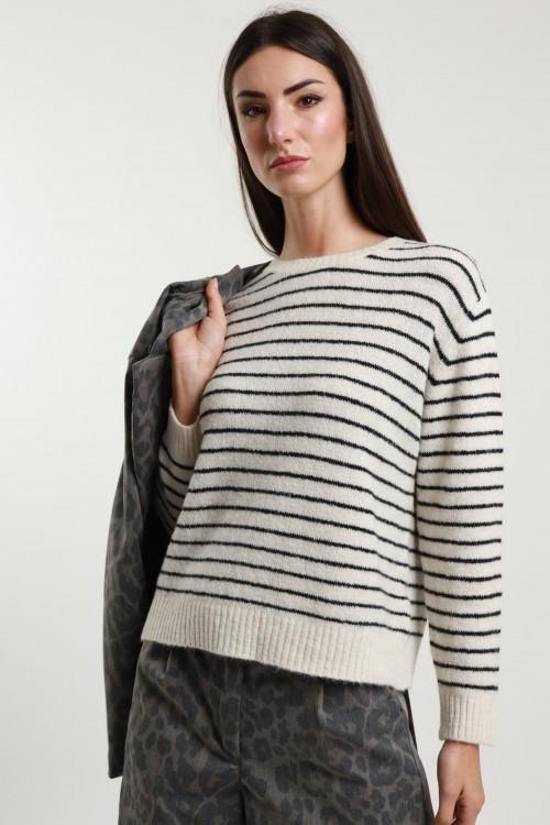 Susy Mix Maglioncino Girocollo a Righe
