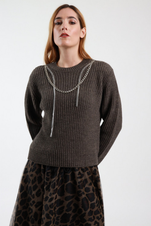 Susy Mix Maglione Con Catena