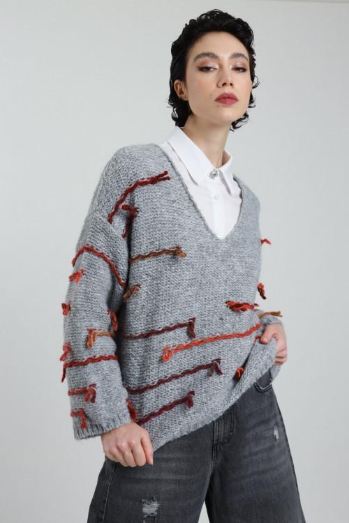 Susy Mix Maglione Fili Colorati