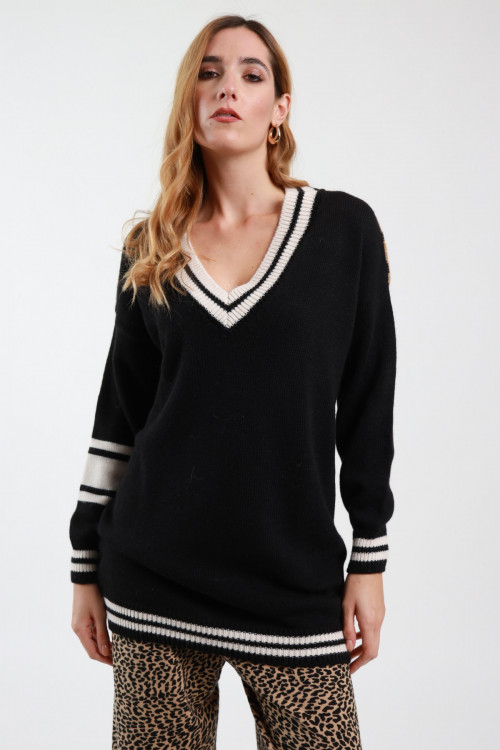 Susy Mix Maxi Maglia Scollo V