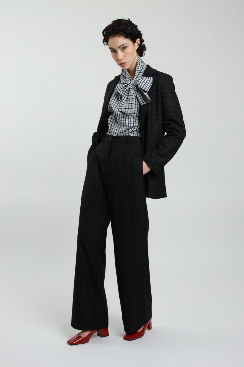 Susy Mix Pantalone Dritto Check