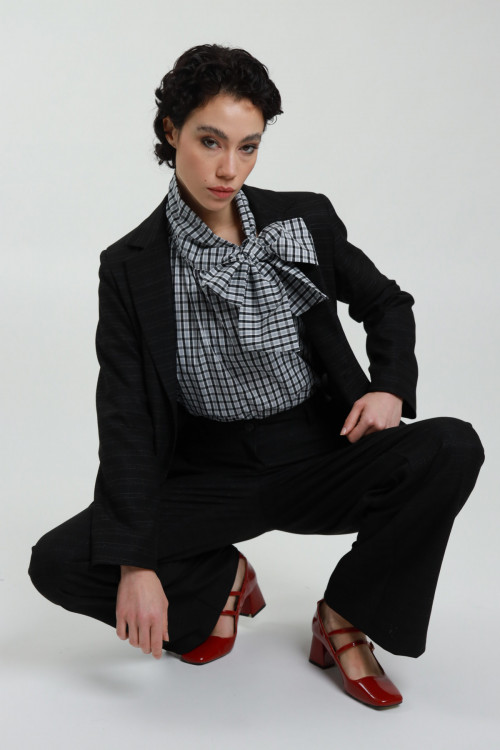 Susy Mix Pantalone Dritto Check