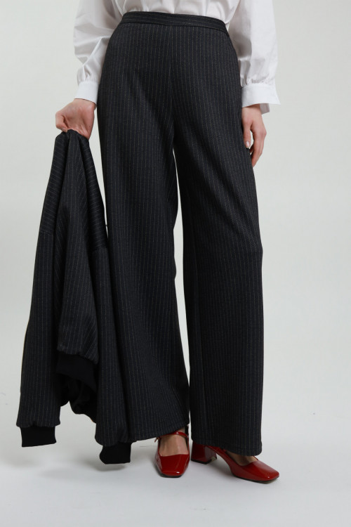 Susy Mix Pantalone Dritto Gessato