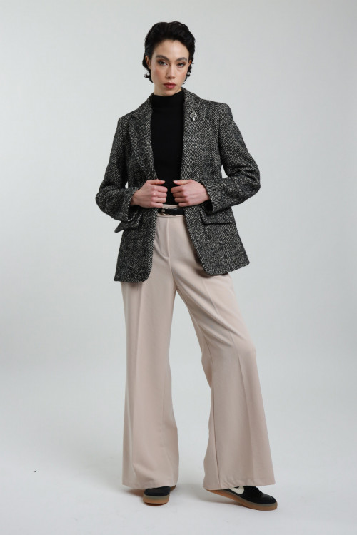 Susy Mix Pantaloni Gamba Dritta con Cintura