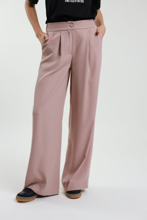 Susy Mix Pantaloni Palazzo Con Bottone