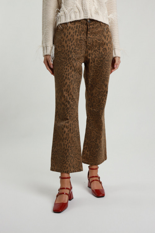 Susy Mix Pantaloni Trombetta Maculati