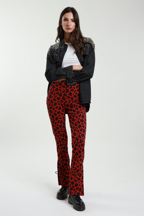 Susy Mix Pantaloni Trombetta Maculati