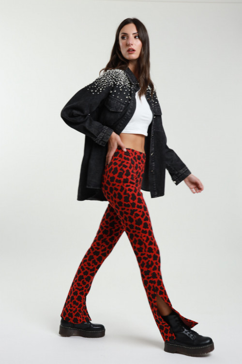 Susy Mix Pantaloni Trombetta Maculati