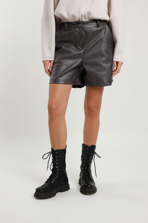 Susy Mix Short In Ecopelle