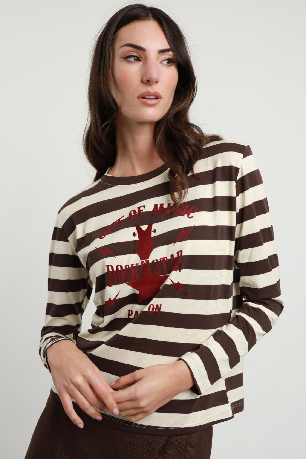 Susy Mix T-shirt Righe "Rock Star"