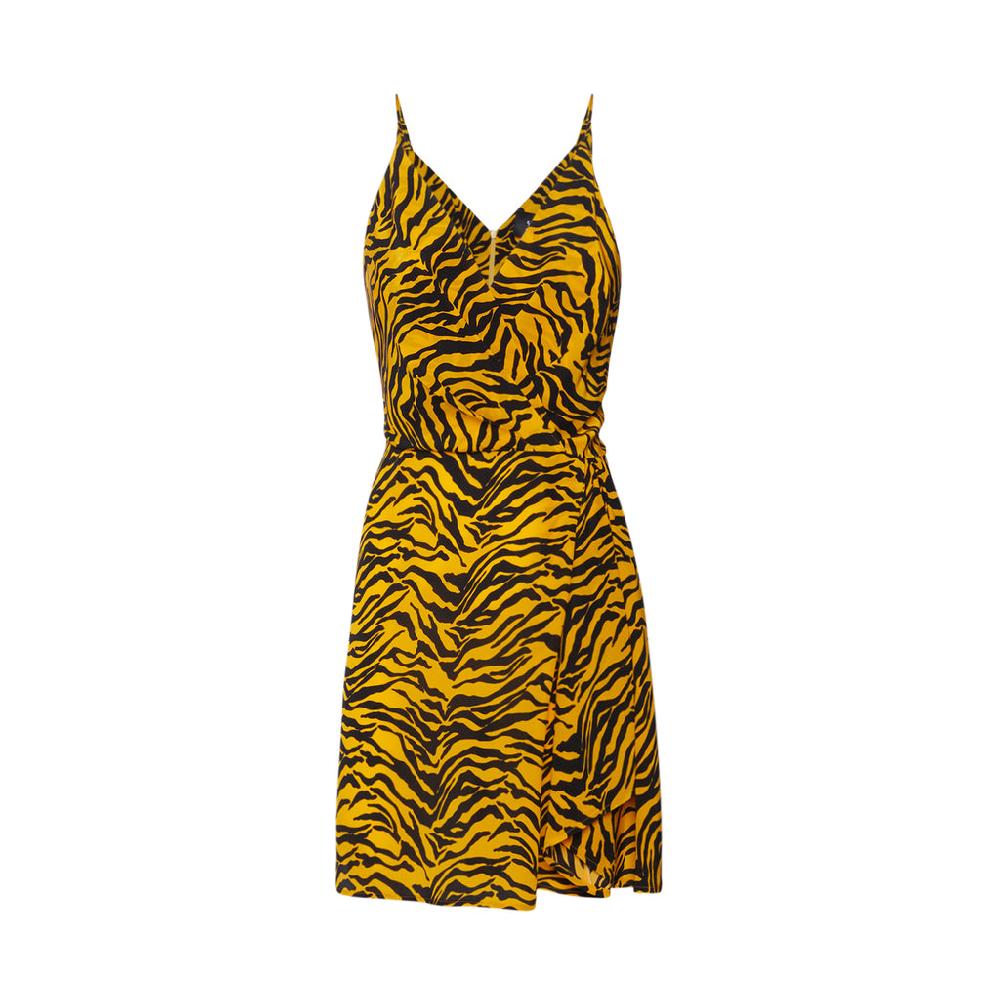 Sveta Milano Abito corto Nancy con stampa tigrata su seta