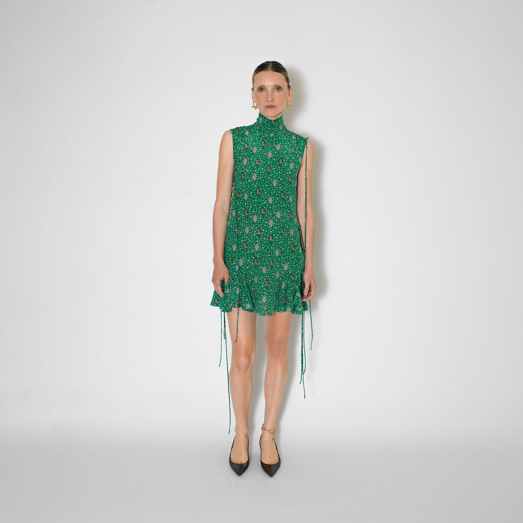 Sveta Milano Abito Kira In Seta Con Stampa Floreale