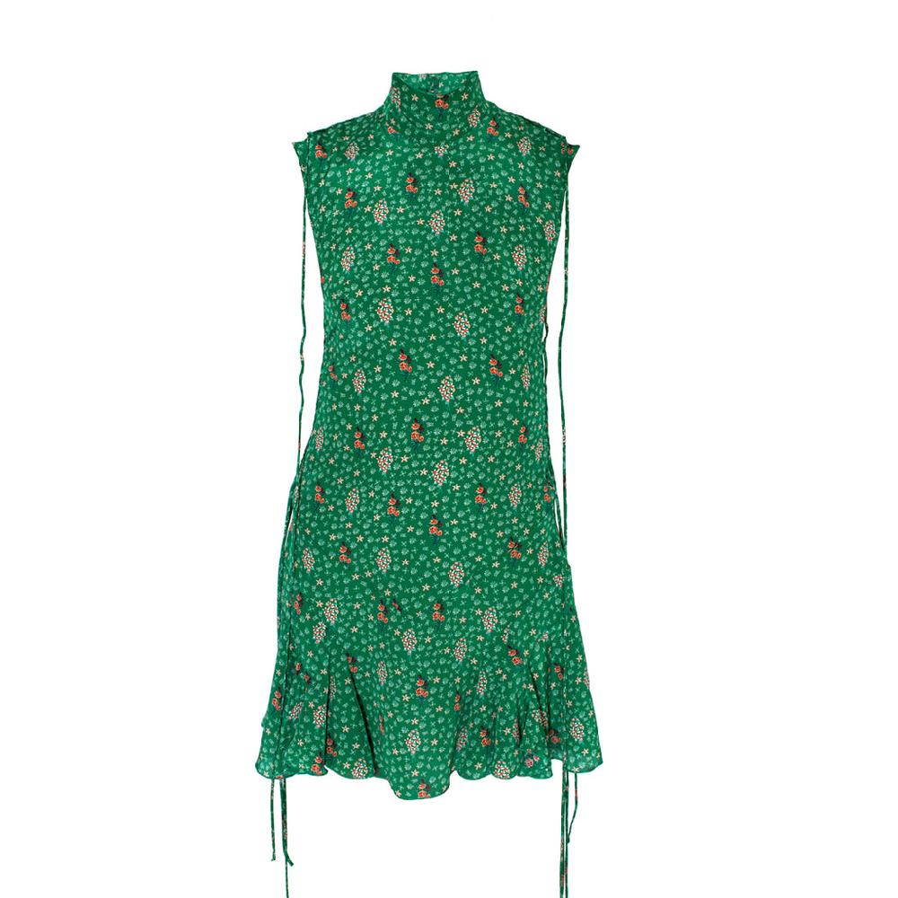 Sveta Milano Abito Kira in seta con stampa floreale