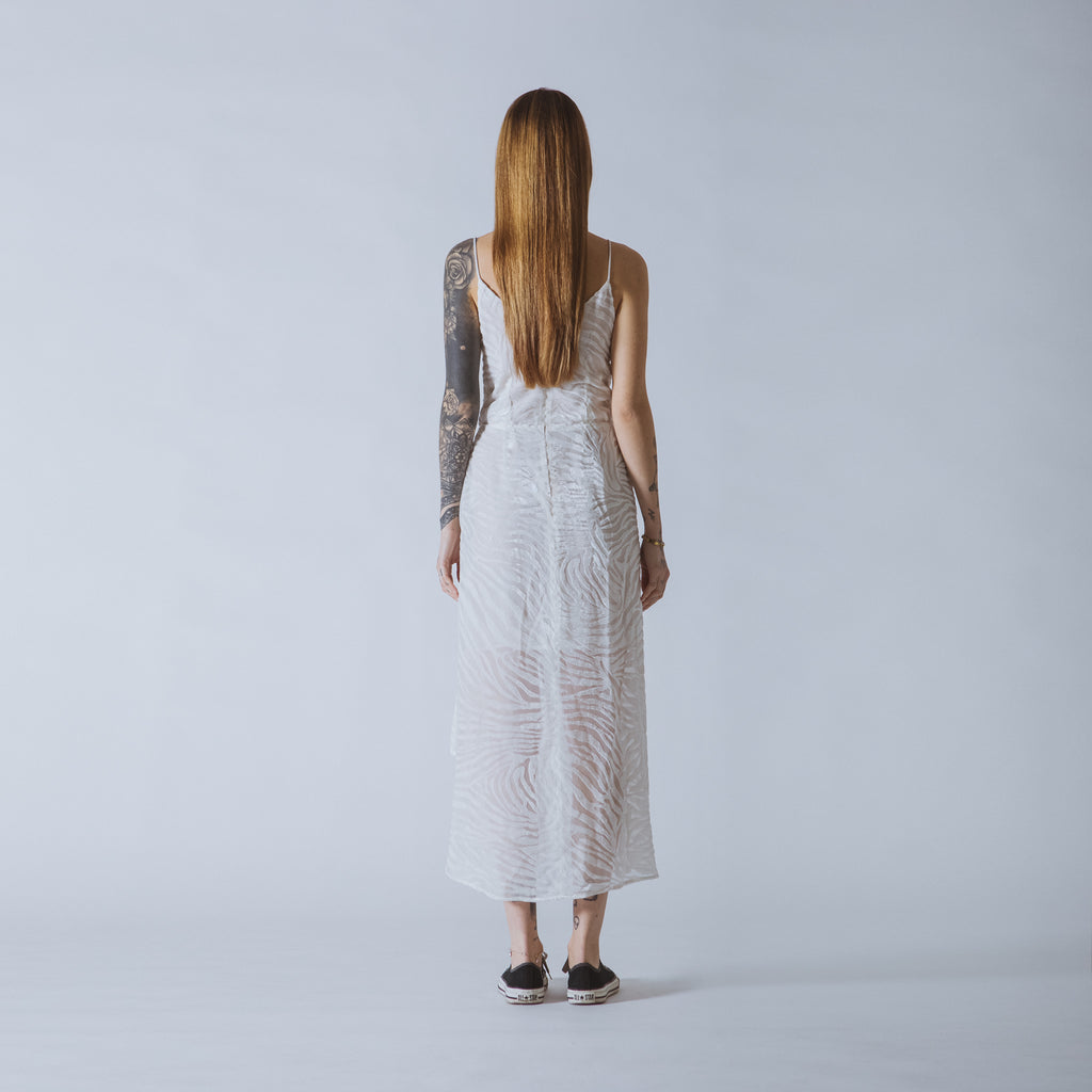 Sveta Milano Abito Lungo Ann In Velluto Nero Con Motivo Tiger