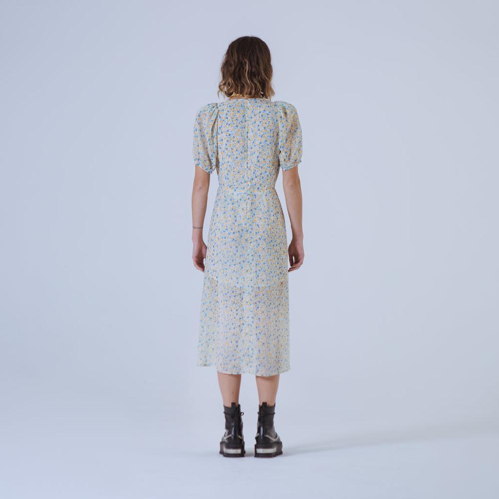 Sveta Milano Abito Lungo Berkeley Con Fantasia Floreale