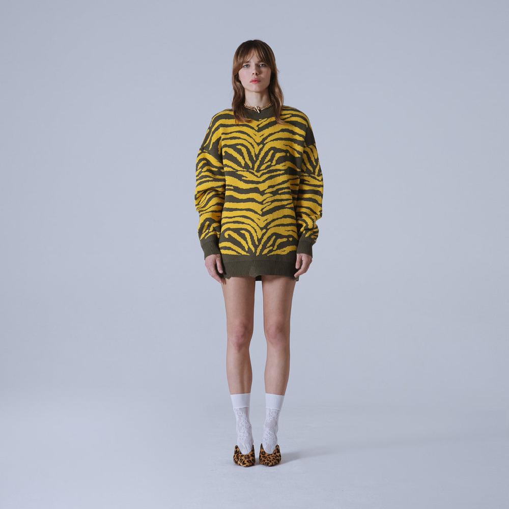 Sveta Milano Girocollo Lungo Jacquard In Misto Lana Merino