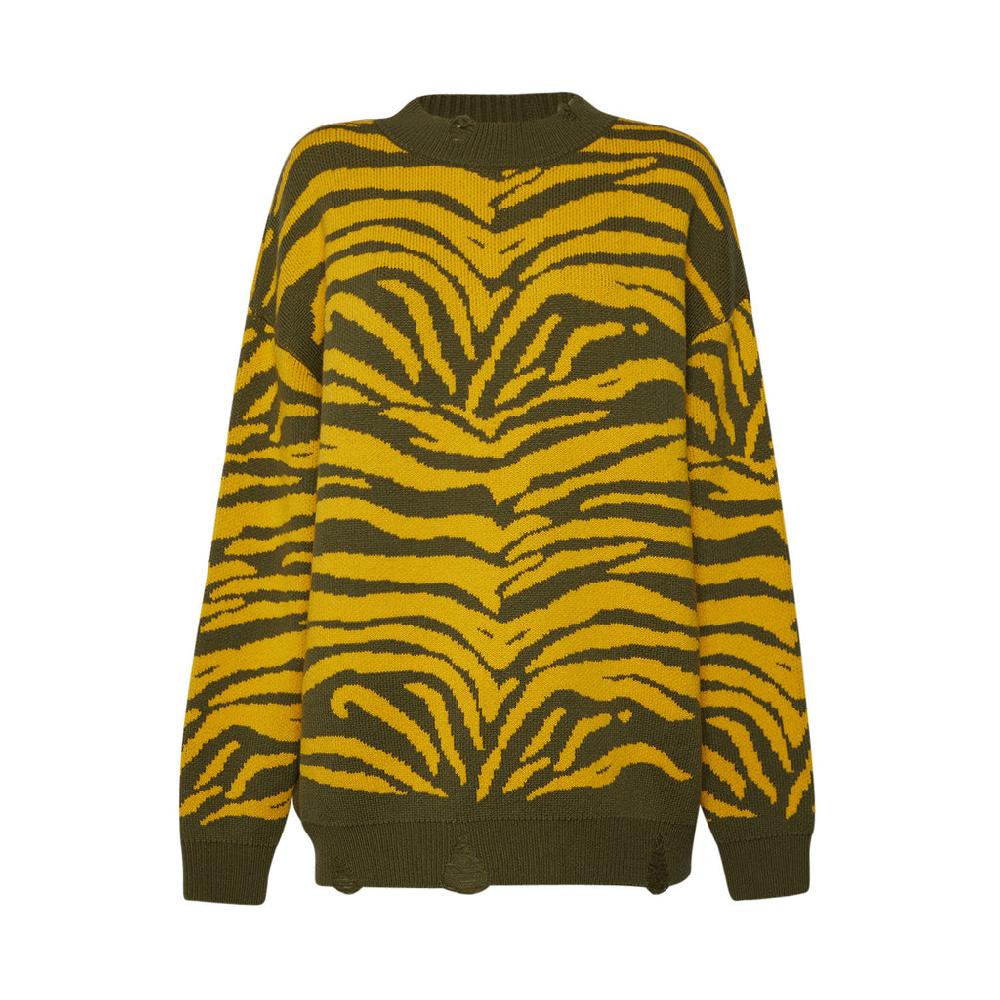 Sveta Milano Girocollo lungo jacquard in misto lana merino