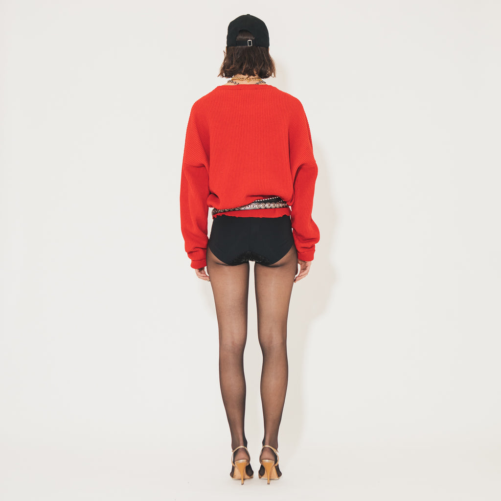 Sveta Milano Maglione Girocollo Lilith Rosso In Misto Cashmere