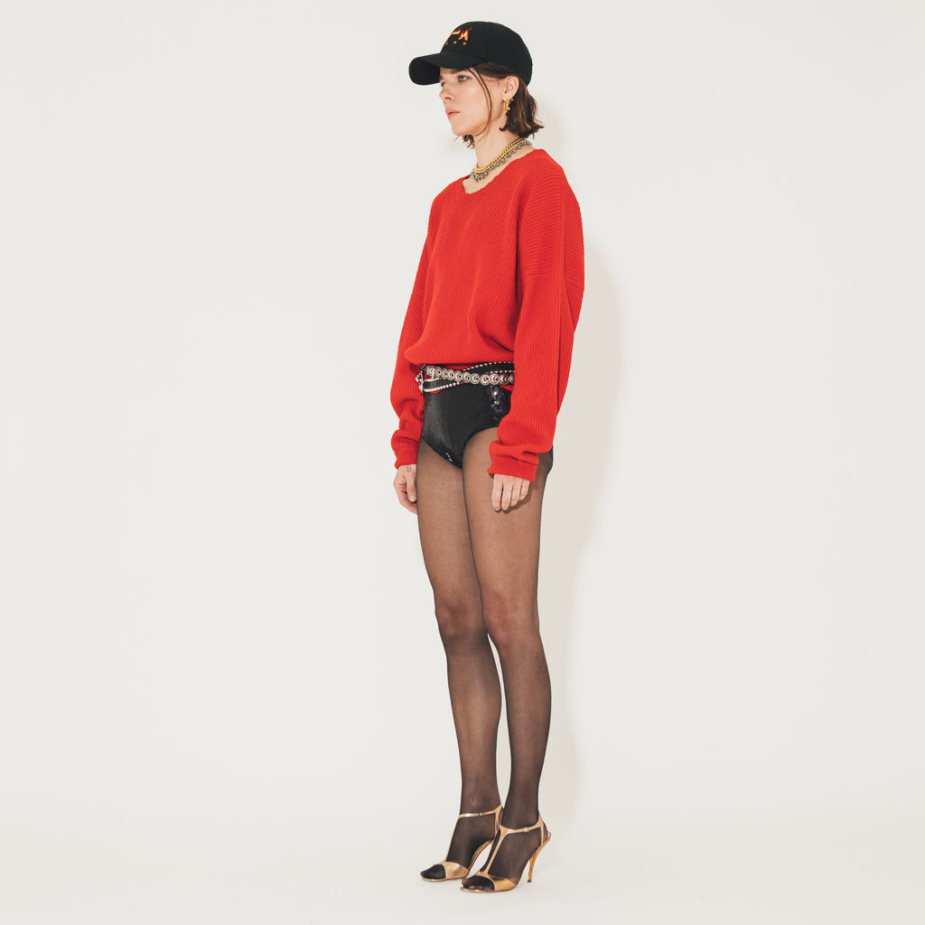 Sveta Milano Maglione Girocollo Lilith Rosso In Misto Cashmere