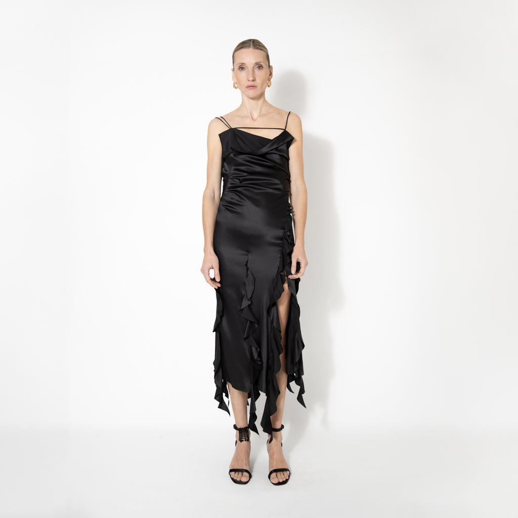 Sveta Milano Abito Capri In Raso Di Seta