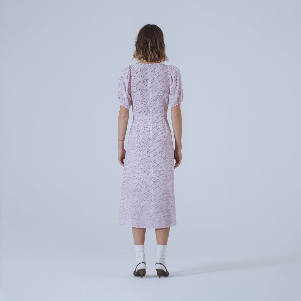 Sveta Milano Abito Lungo Pois Berkeley In Seta