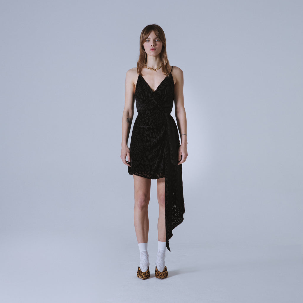 Sveta Milano Abito Miami In Velluto Nero