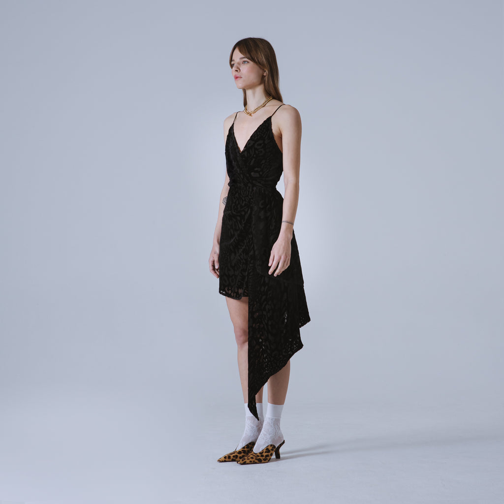 Sveta Milano Abito Miami In Velluto Nero