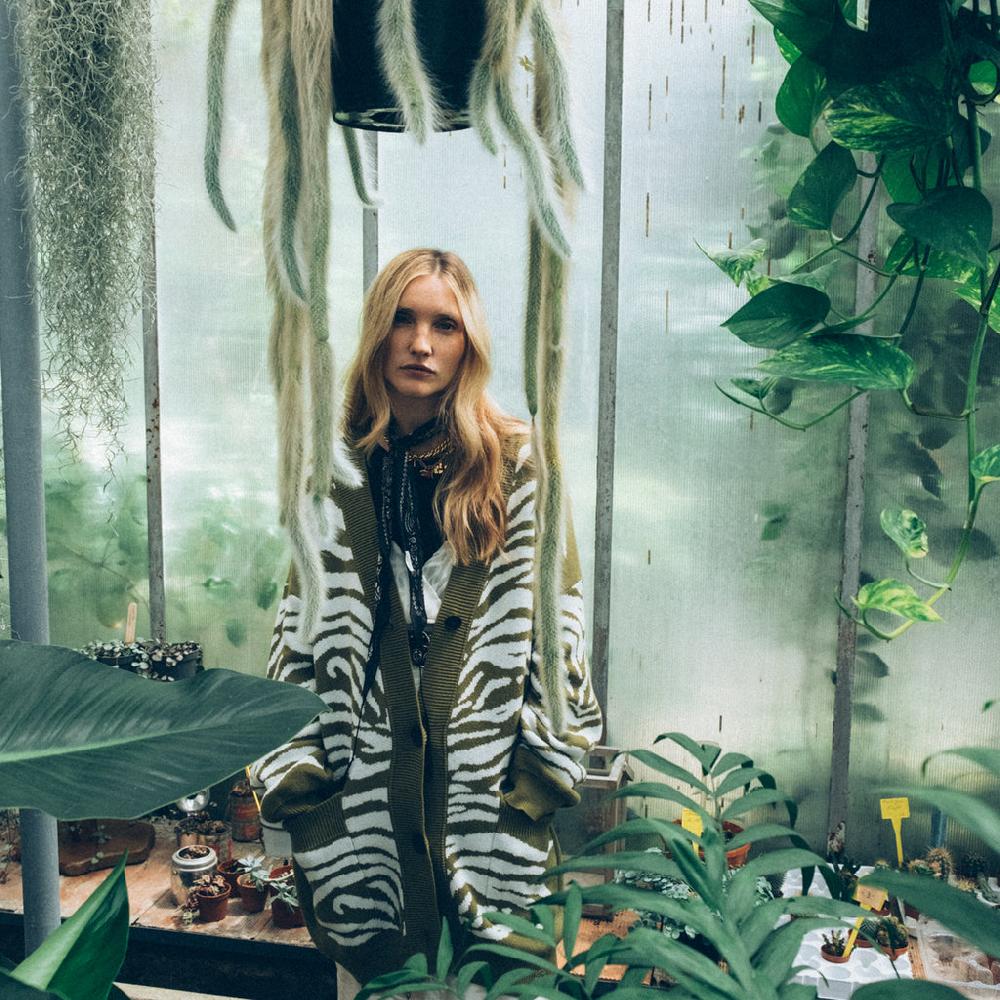 Sveta Milano Cardigan Lungo Jacquard Patti