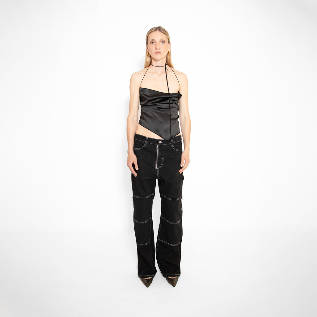 Sveta Milano Top Saint-Tropez In Raso Di Seta