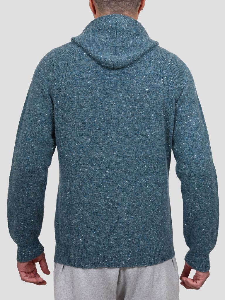 Svevo Giubbotto Con Zip Lana Cashmere E Poliammide Blu