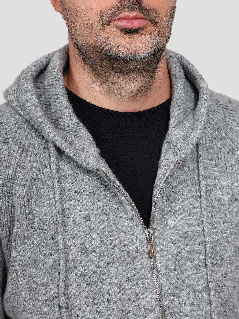 Svevo Giubbotto Con Zip Lana Cashmere E Poliammide Grigio