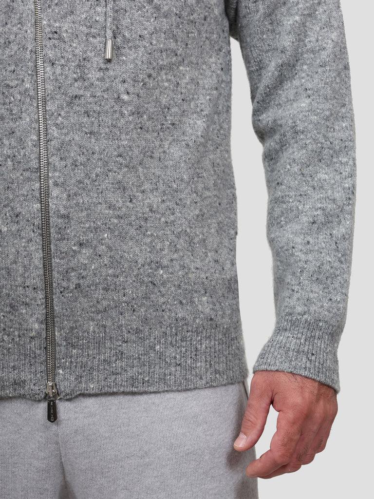 Svevo Giubbotto Con Zip Lana Cashmere E Poliammide Grigio