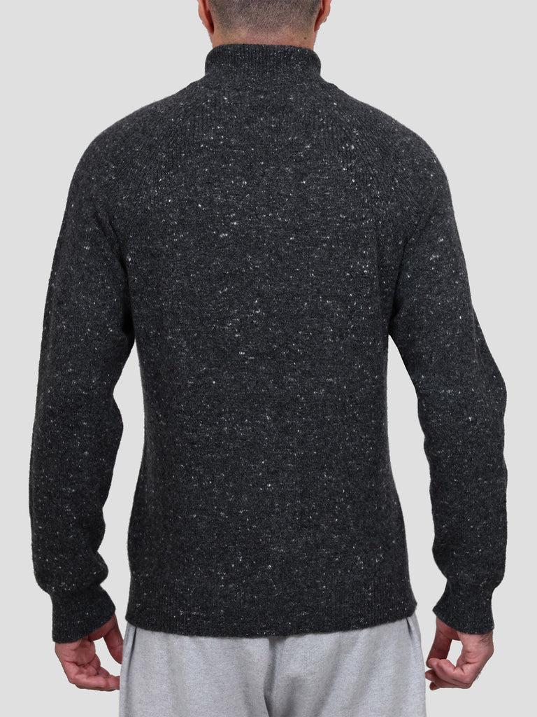 Svevo Lupetto Con Zip Lana Cashmere E Poliammide Antracite