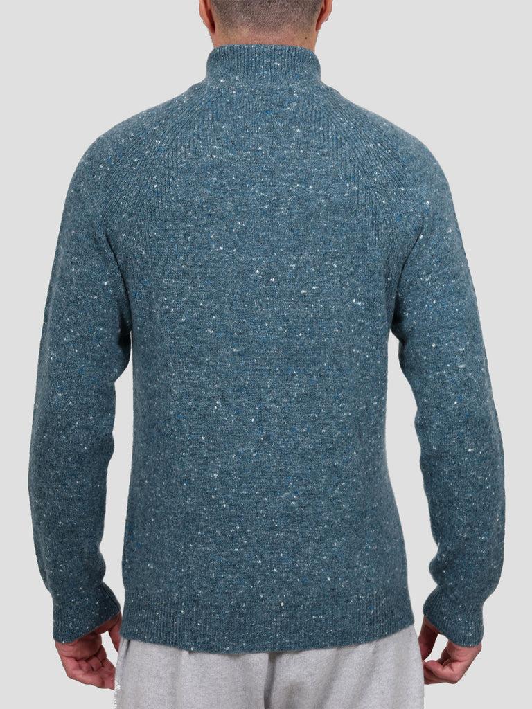 Svevo Lupetto Con Zip Lana Cashmere E Poliammide Blu