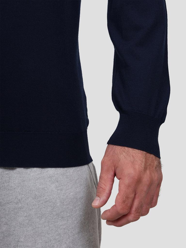 Svevo Maglia Girocollo Lana Merino Superfine 160's Blu